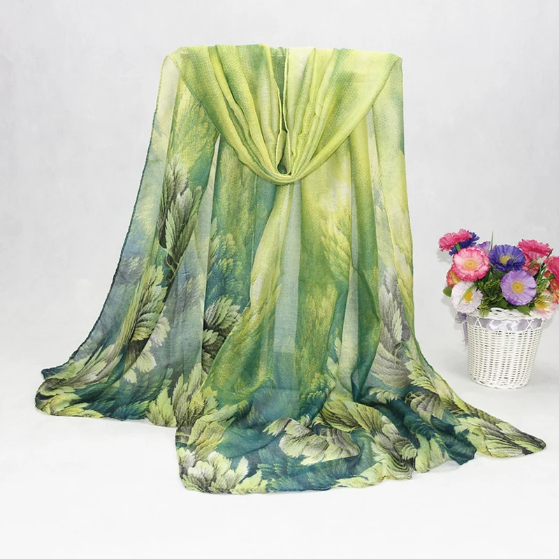 Модный женский мягкий хлопковый удобный длинный шарф 1 шт. шаль вуаль в горошек