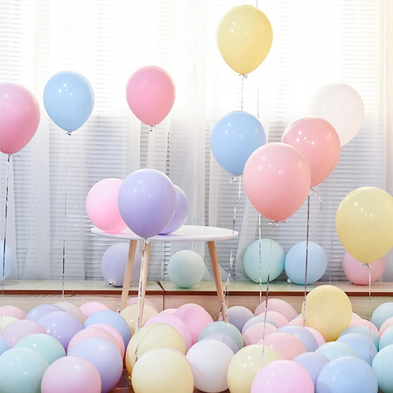 

12Inch Macaron Balloons Latex Round Pastel Color Balloon Garland DIY Gender Reveal Baby Shower Birthday Party Wedding Decoration