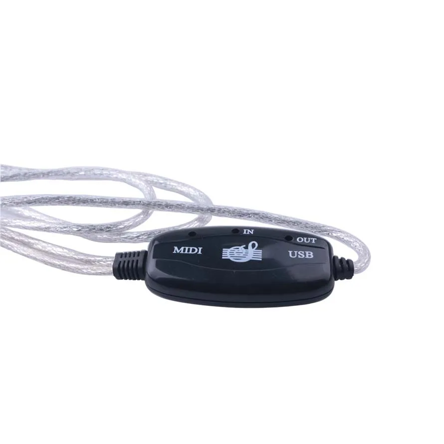 MIDI USB IN-OUT Interface Cable Cord Line Converter PC to Music Keyboard Adapter | Audio &amp Video Cables