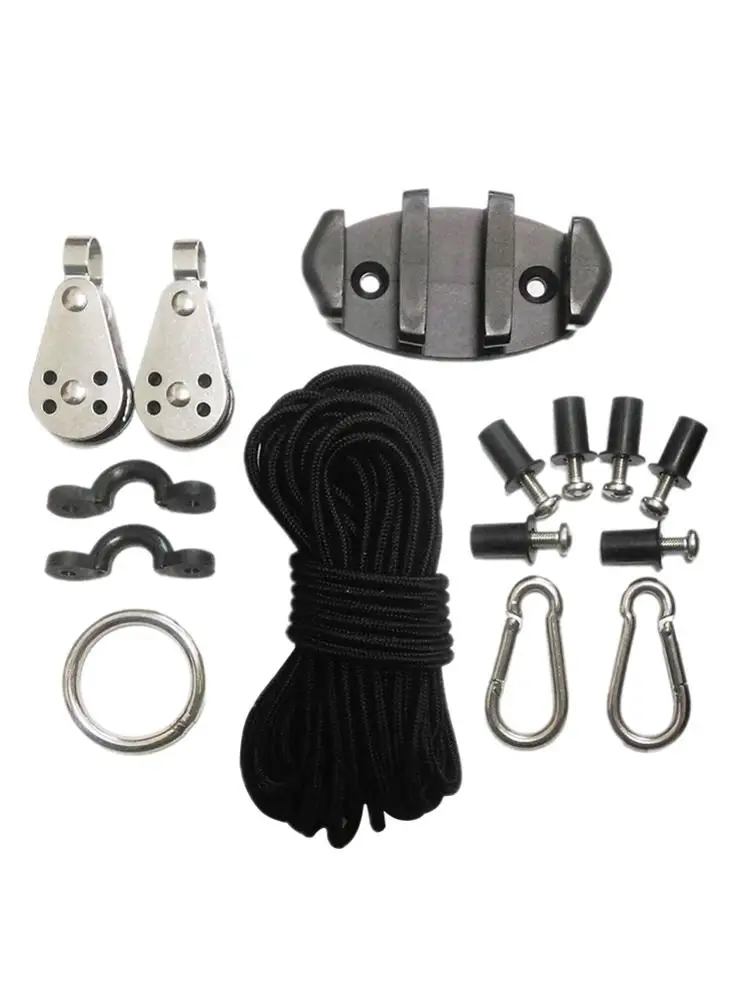 

9M Kayak Anchor Car Stabilization Kit System Tether Tether Seat Nylon Rope Pulley Rope Buckle 21pcs/set Kayak Boat Accessories
