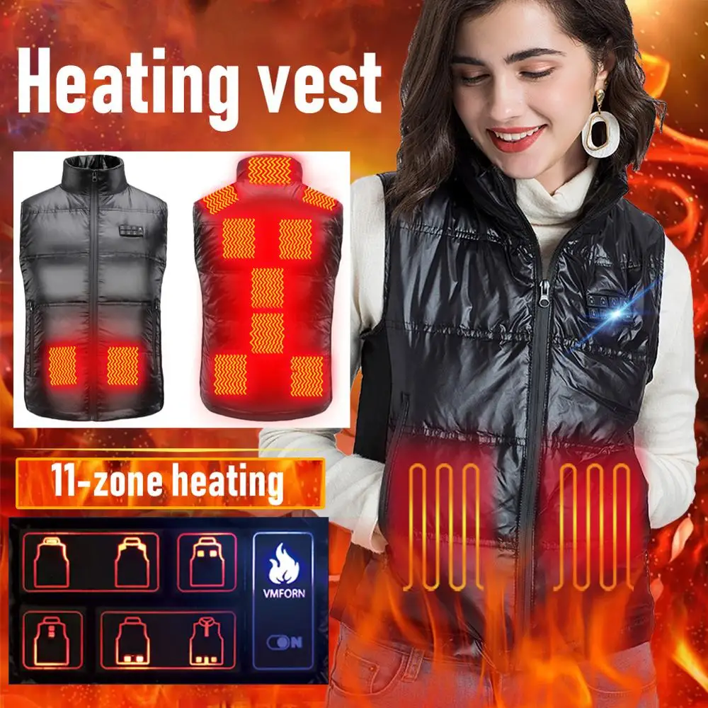 

Autumn winter Electric Heating Vest Down Jacket Multifunctional Heating Vest Health Care Suit Warm Vest USB Vest Down Jacket