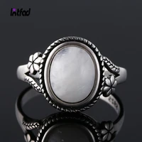 925 sterling silver ring natural moonstone rings for women flower shaped wedding jewelry gift fashion luxury ring