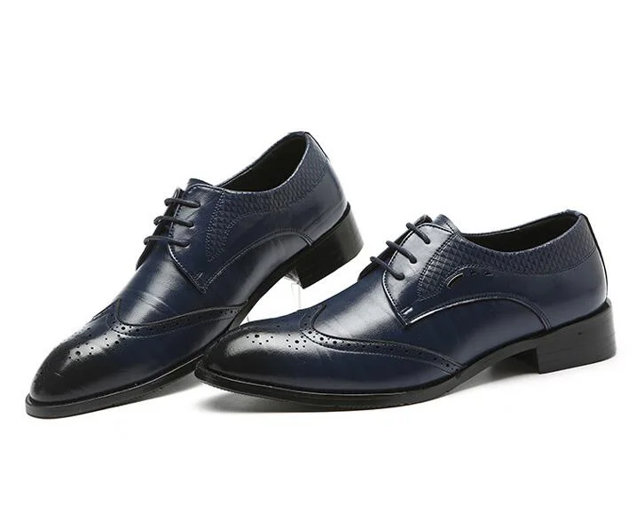 Мужские деловые туфли броги повседневные из высококачественной кожи Роскошные