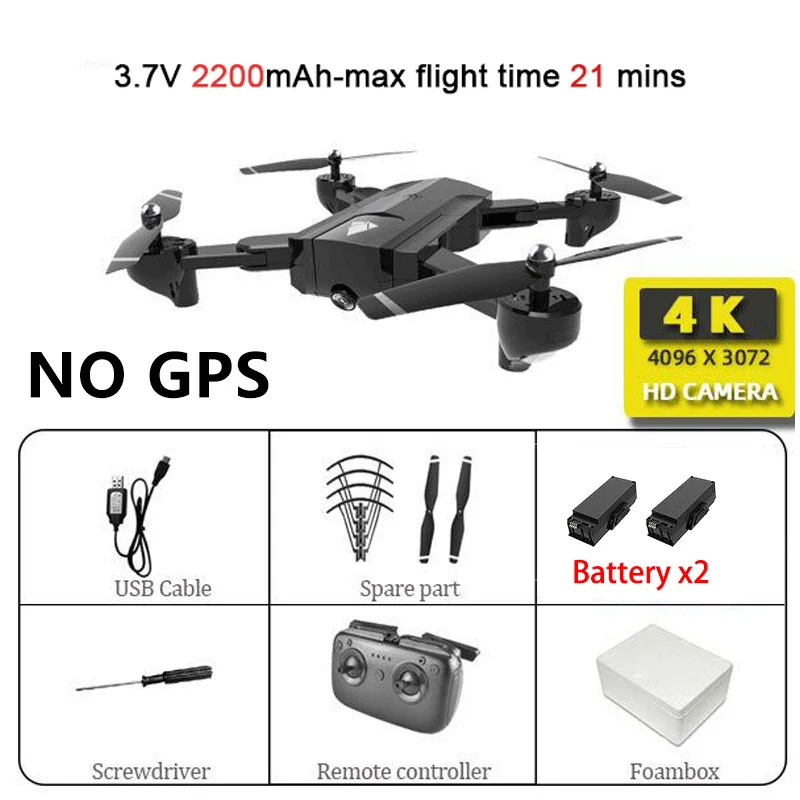 Black 4K 2B SG900 Wifi Радиоуправляемый Дрон с 720P 4K HD Двойная камера gps слежение за мной Квадрокоптер FPV Профессиональный беспилотник долгий срок службы батареи игрушка для детей - Цвет: Black 4K 2B