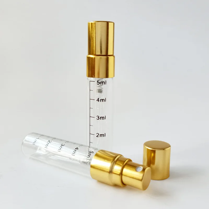 

5ml Glass Tube with Graduated Spray Perfume Sample Bottle 100PCS/LOT