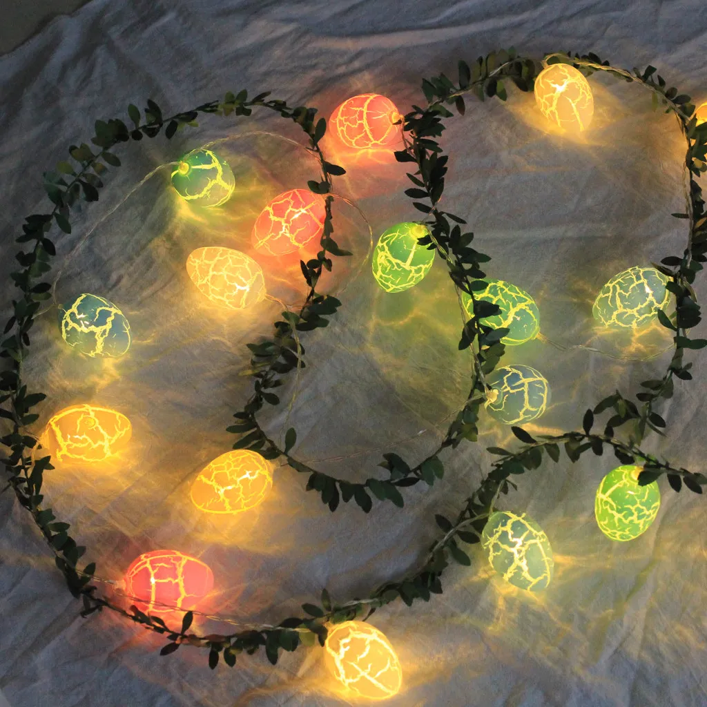 Светильник гирлянда с пасхальными яйцами работающий от батареек лампы для