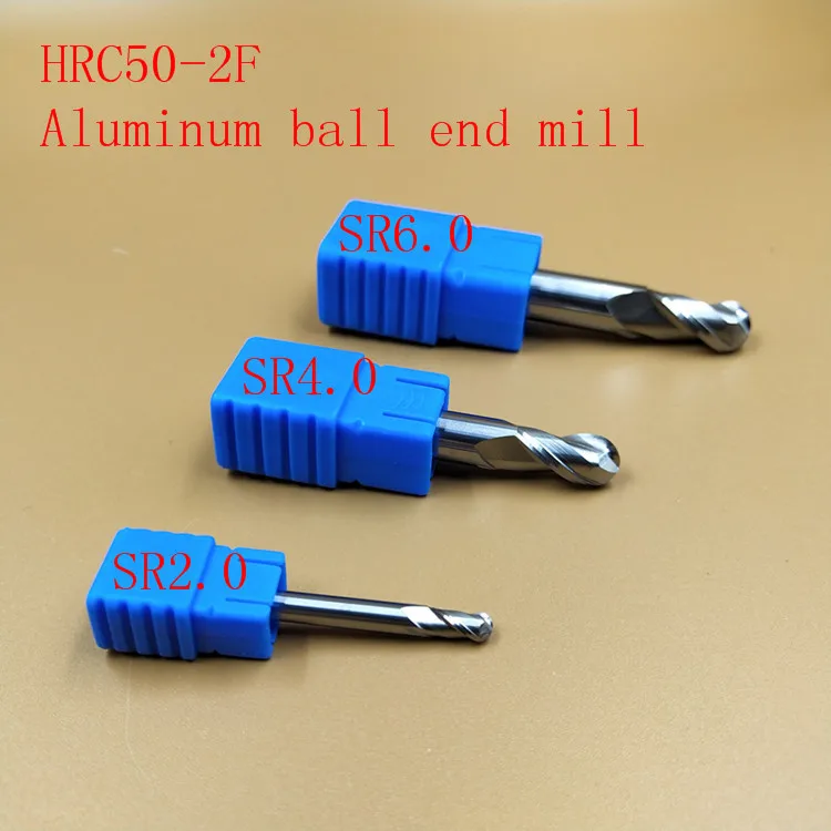 Шаровая пальцевая фреза HRC50-2F SR4.0xD8x60L высокоскоростной фрезерный станок с ЧПУ для