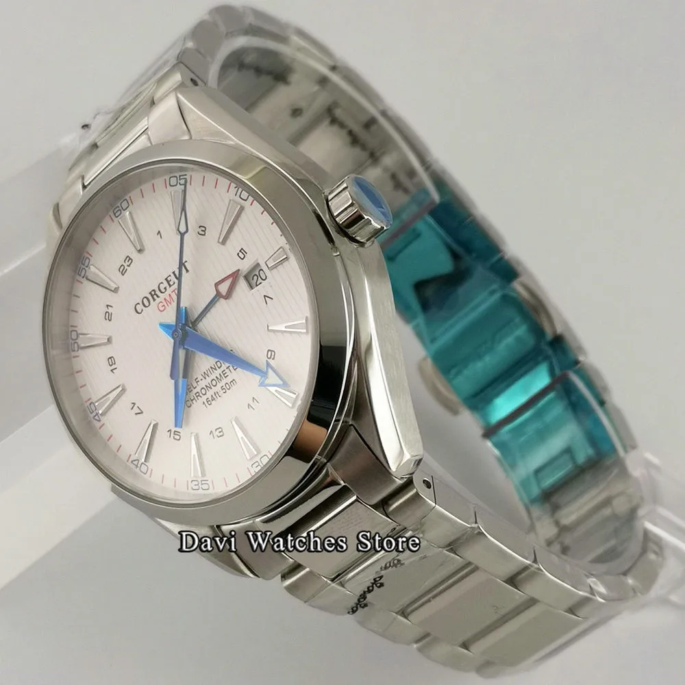 Часы мужские механические с календарем и сапфировым стеклом 41 мм|Мужские часы| |