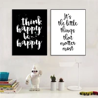 modern black white inspiration quote wall art canvas painting posters and prints modular picture living room home decoration