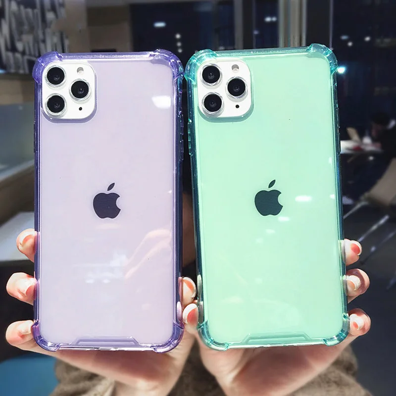 

10pc Shockproof Clear Silicone Case for iPhone 12 Pro Max Soft TPU Protect Back Cover for iPhone 11 Pro XS Max 6s 7 8 Plus Cases