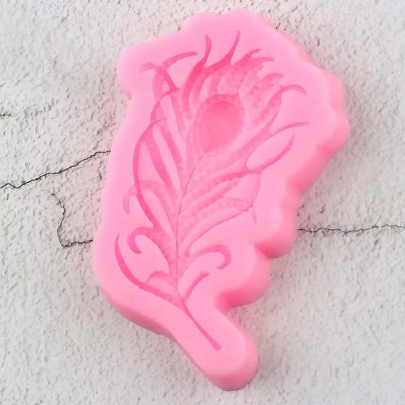 Силиконовые формы с перьями павлина для капкейков инструменты украшения тортов