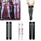 Женские чулки для Хэллоуина, до бедра, носки скелет, готический косплей, кровавый карнавал, товары для вечерние на Хэллоуин, 2021