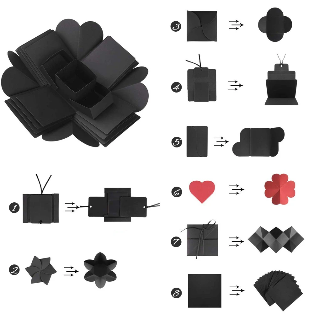 Bomb Box Шестигранная многослойная конфетная бумага для скапбукинга DIY Фотоальбом