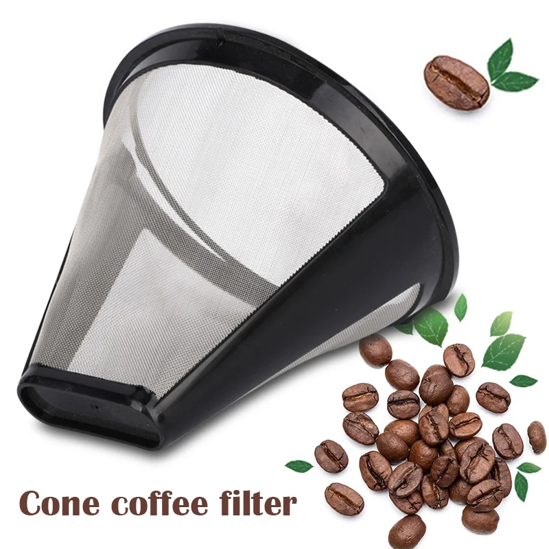 

Stainless Steel Coffee Filter Strainers Reusable Coffee Dripper Handmade Coffee Accessories for Home Office HANW88