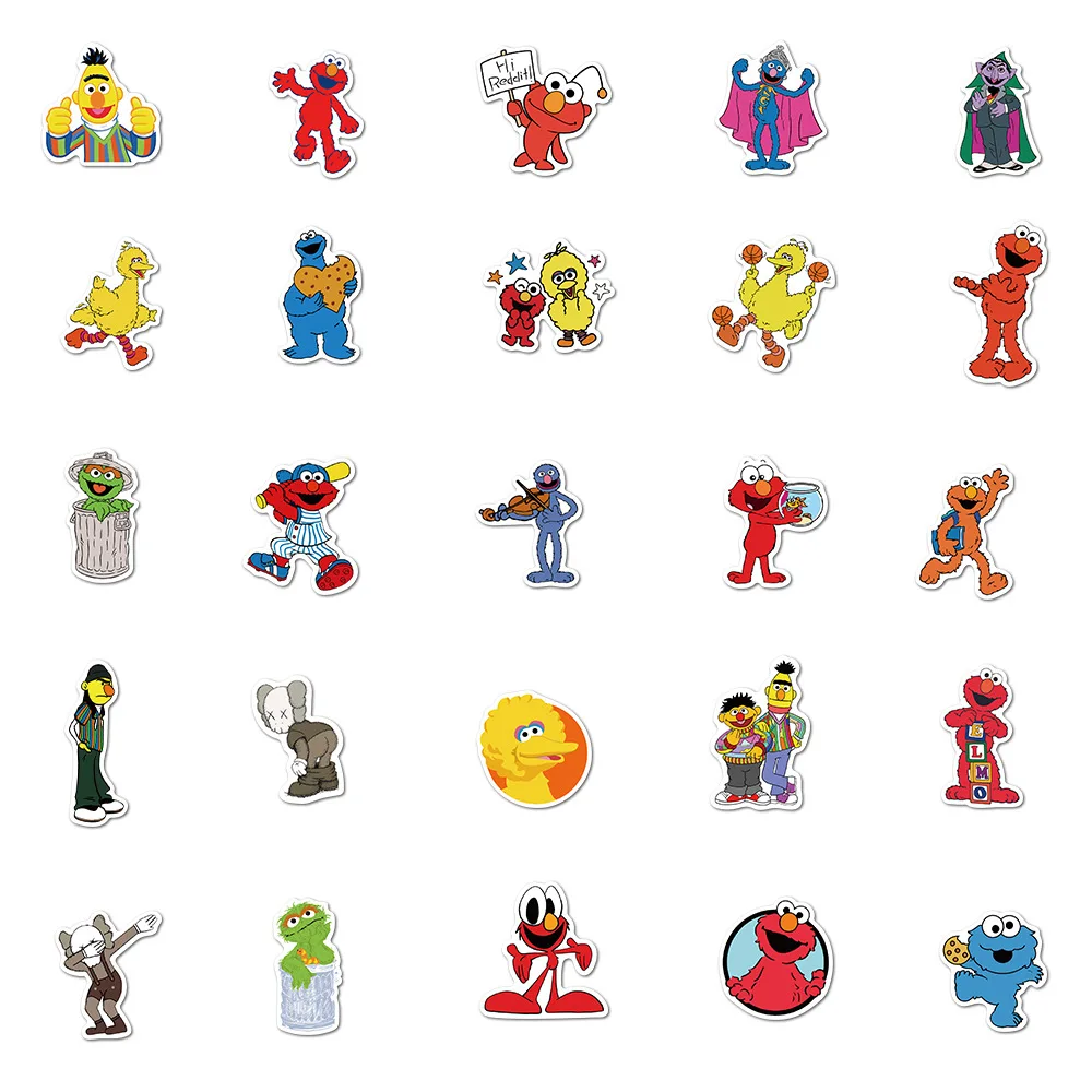 Pegatinas de Barrio S&eacute;samo de Anime para motocicleta, impermeable de calle, tel&eacute;fono, pat&iacute;n, port&aacute;til, Maleta de motocicleta, pegatina para guitarra, 50/100 Uds.-4