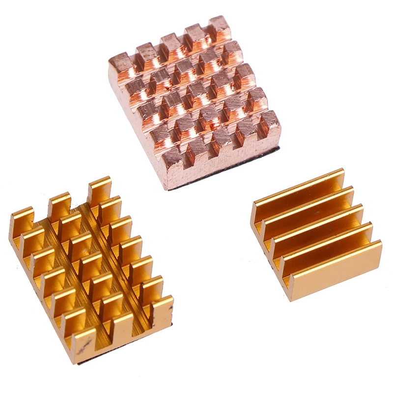 3 шт./компл. для Raspberry Pi 4B медная охлаждающая подставка радиатор комплект