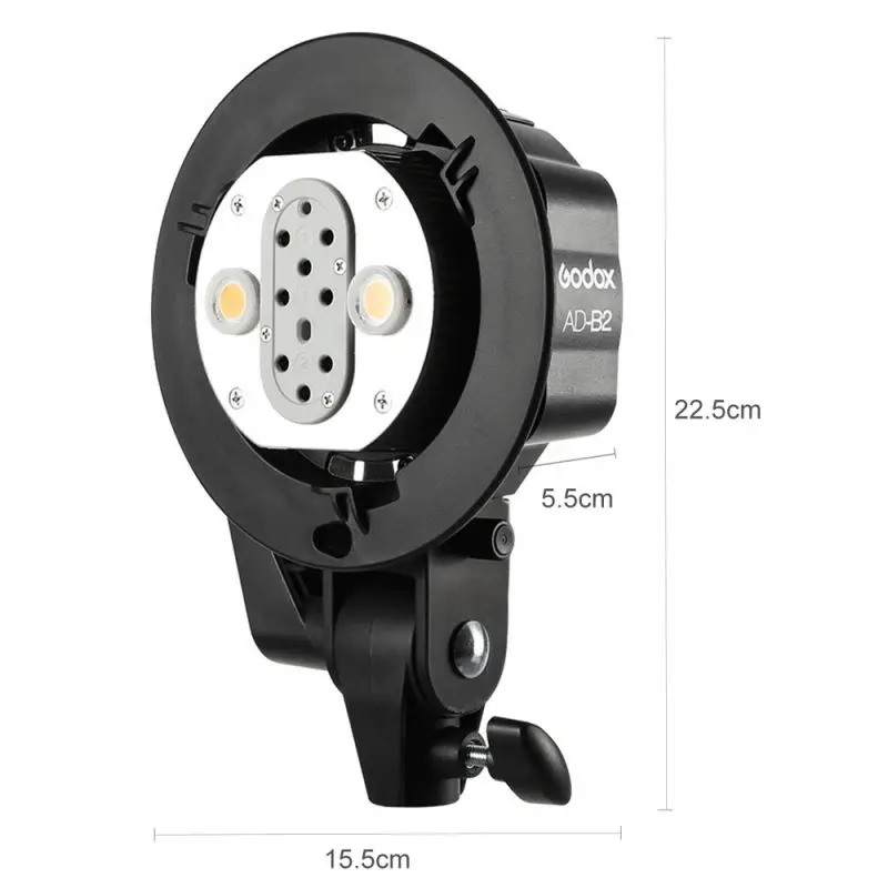 

Godox AD-B2 Bowens Mount изготовлению двойных труб светильник Головка Кронштейн для AD200 Портативный Вспышка Speedlite