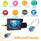 Видеокамера для подводной рыбалки, 4,3 дюйма, 1000tvl, 12 светодиодов