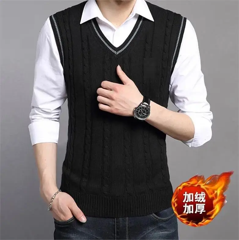 Men Sweater Winter&ampspring Jacket Mens Pullovers Sleeveless Knitted Gentleman Vest Male Elegant Casual Designe | Мужская одежда