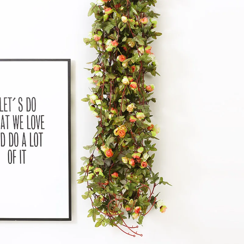 220 см искусственные цветы Осеннее украшение пластиковые длинные Рождественский