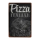 Пицца, итальянская металлическая жестяная вывеска 8x12 дюймов, ретро, для дома, кухни, ресторана, Настенный декор