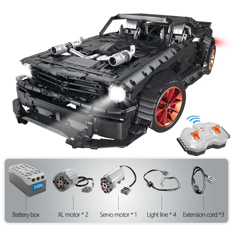 3168 шт. Technic legningly RC гоночный автомобиль светодиодный светильник MOC RTR V2 Модель Строительный блок кирпичи игрушки для детей - Цвет: car with motor set