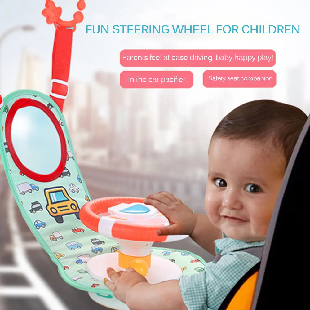 

Early Education Toys Children'S Passenger Seat Simulation Steering Wheel Toy With Light Music Educational Driving Car Simulator