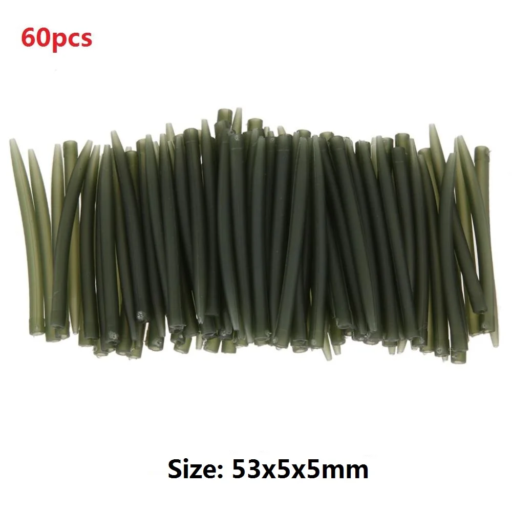 Type D 60pcs 20 шт.-80 шт. TPR терминал 35 мм-75 мм анти-спутывание рукава соединяются с рыболовными крючками Карп рыболовные снасти коробки Pesca Iscas инструменты - Цвет: Type D 60pcs