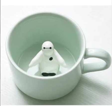 white Кофе Молоко чай керамические кружки-3D животных утренняя чашка с пандой внутри лучший подарок для утреннего напитка Свадебный на день рождения - Цвет: white