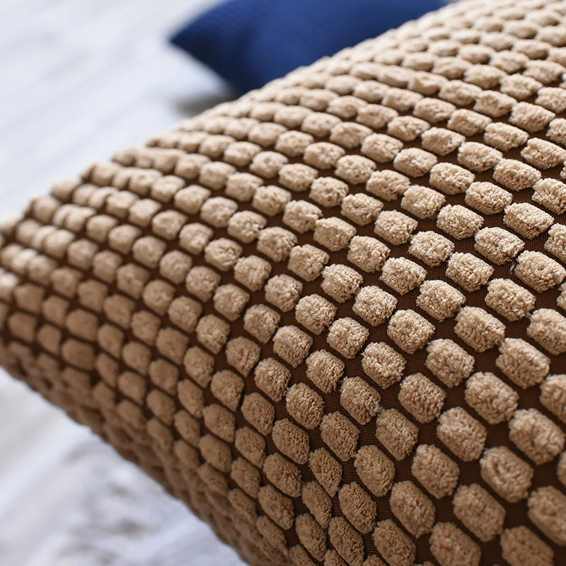 45x45 см Вельветовая наволочка в клетку однотонная Скандинавская для подушки