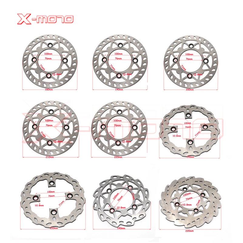 

180mm 190mm 200mm 210mm 220mm Front/Rear Disk Brake Disc Plate For Motorcycle KAYO BSE 110cc 125cc 140cc 160cc Pocket Dirt Bike