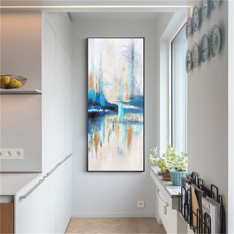 Ручная роспись скандинавская абстрактная живопись большая картина маслом