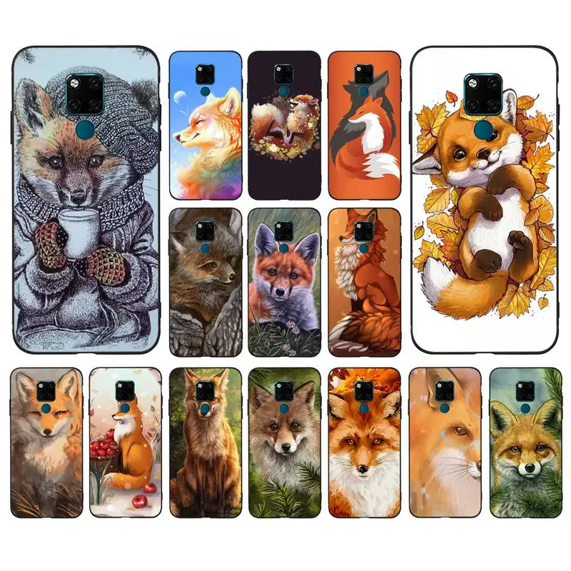 

MaiYaCa Anime funny foxs lovely cute Phone Case for Huawei Mate 20 10 9 40 30 lite pro X Nova 2 3i 7se