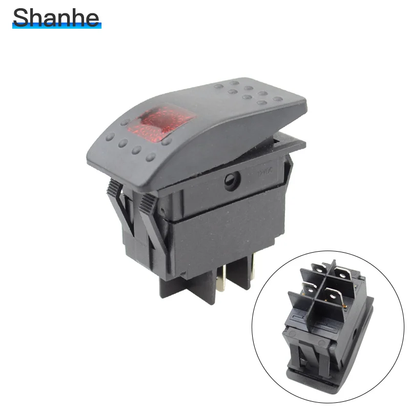 12V 220v Водонепроницаемый бар кулисный переключатель светодиодный светильник автомобиль Лодка - Цвет: Красный