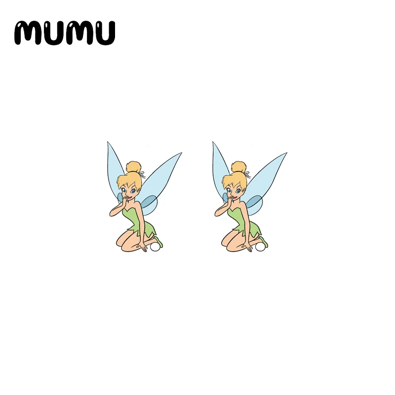 2021 Новинка в стиле Питер Пэн серьги-гвоздики форме Tinkerbell эпоксидные украшения