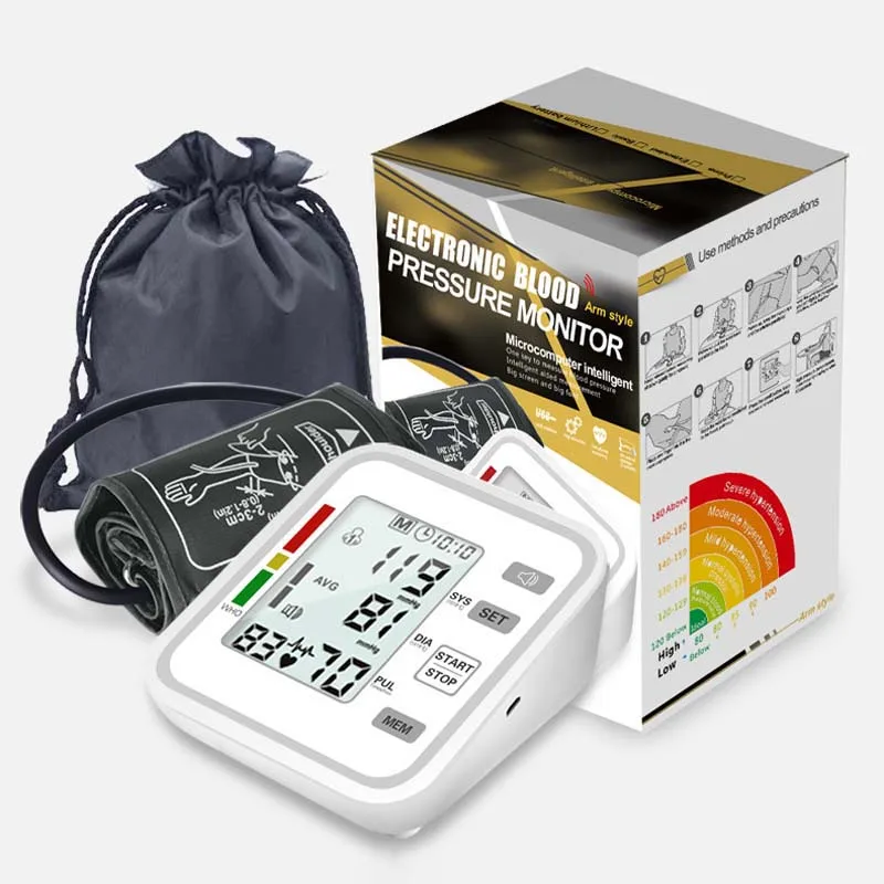

smart Arm Blood Pressure Monitor meter Cuff Medical Nurse Device Sphygmomanometer Blood Pressure Home Health Detector machine