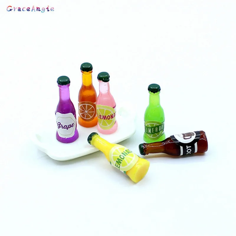 

10 штук, искусственный бриллиант из смолы, флакон духов ожерелье серьги подвеска Смола моделирование напитка объемного бокала бутылки для с...