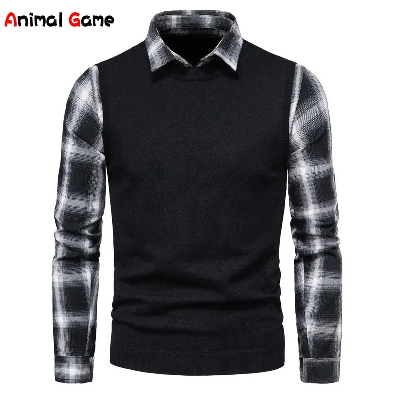 

Модный повседневный мужской свитер со сращением, пуловер оверсайз, пуловеры, рождественские свитера, пальто, вязаный свитер для мужчин