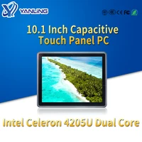 10 1 inch intel celeron 4205u capacitive touch screen panel computer win10 lan com usb tpm moduelindustrial tablet pc