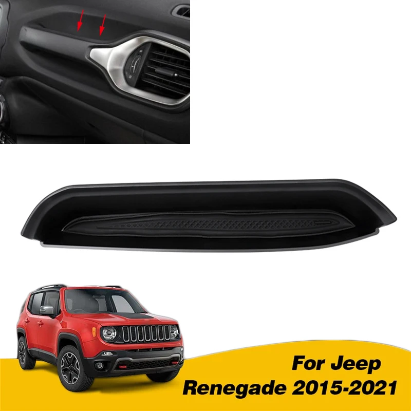 For Jeep Renegade 2015 2016 2017 2018 2019 2020 2021 Passenger Tray Organizer Grab Handle Storage Box Pocket Car Interior Parts
