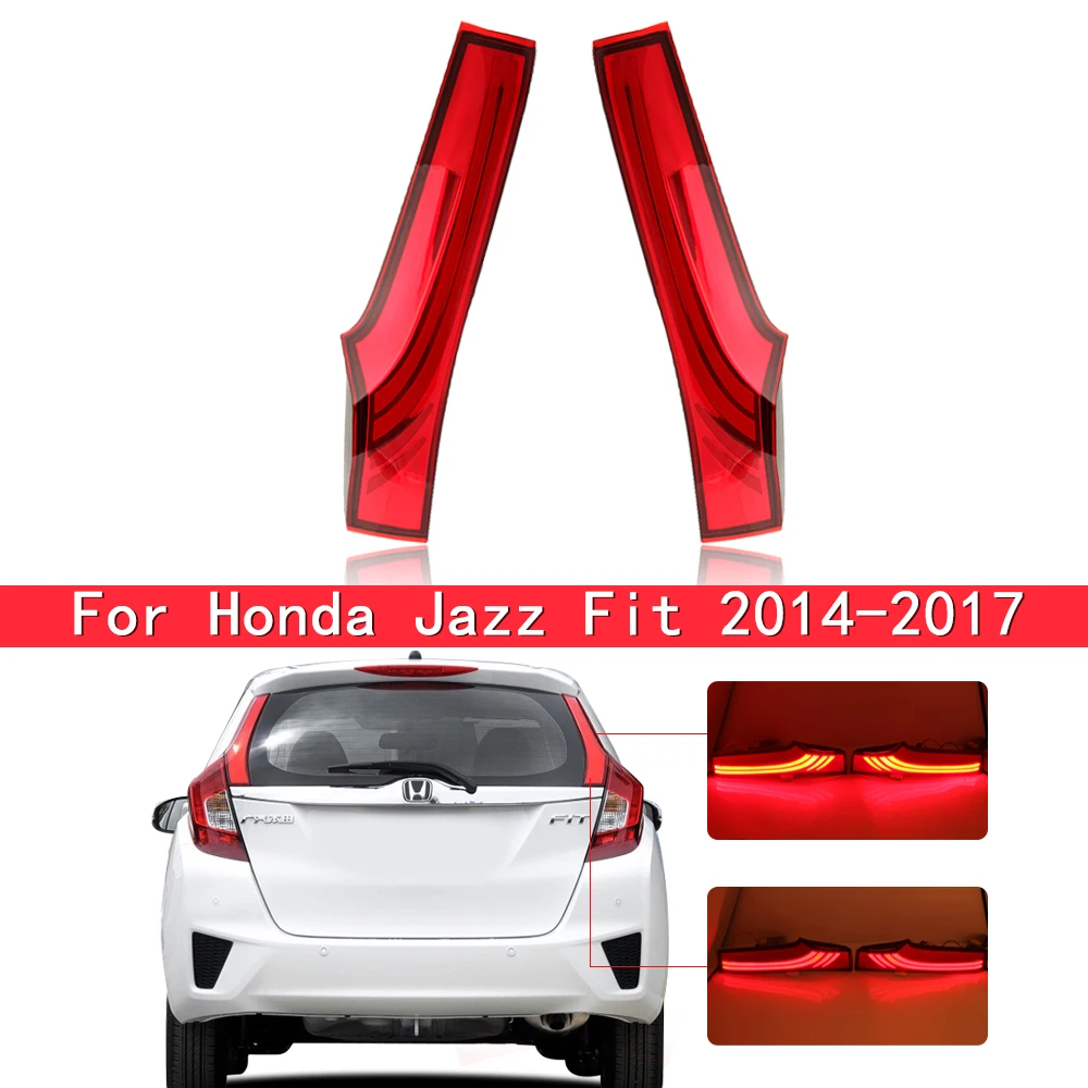 Задний светильник для Honda Jazz Fit 2014 2017 LED DRL задний бампер противотуманный фонарь