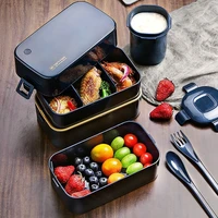 onuobao double layer lunch box 0 85l1 5l large capacity japanese style sealed leak proof bento box for microwave oven heating
