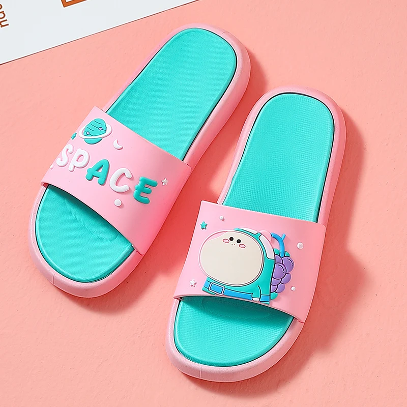 

Women Summer Beach Eva Soft Slippers Cartoon Space Printing Leisure Men Ladies Indoor Bathroom Anti-slip Shoes Slide Sandals