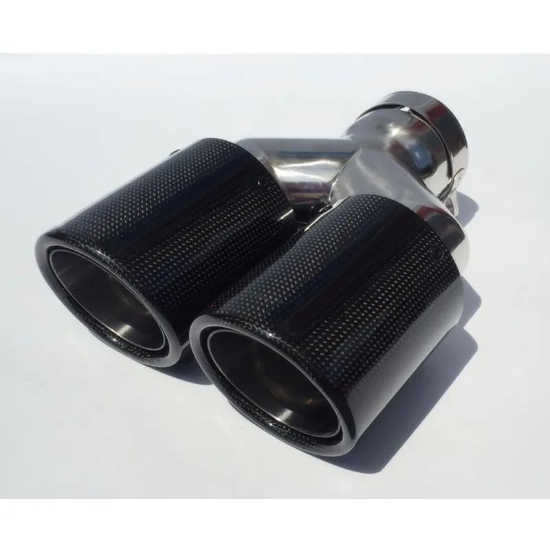 1 шт. Y-образный Универсальный двойной глянцевый выхлопной наконечник из