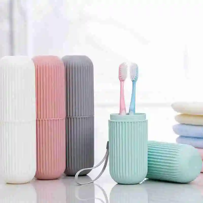 

Portable Toothbrush Toothpaste Holder Storage Case Box Organizer Household Storage Cup For Outdoor Travel Bathroom Accessories