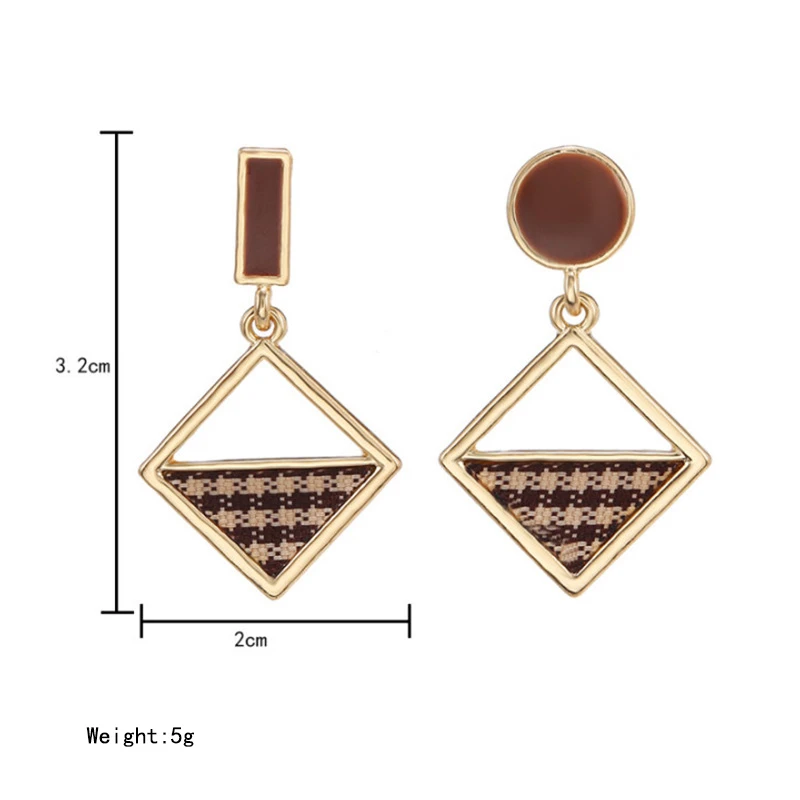 

Bacolod Gold Color Asymmetry Drop Earrings for Women 2020 New Arrival Party Birthday Wedding Jewelry Geometric Dangle Earring