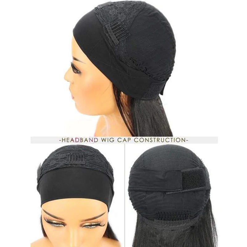 

Luvin Straight Headband Wig Human Hair Wigs 30 Inch Wig Glueless Brazilian Hair Wigs Human Hair Wigs for Black Women Remy