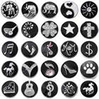 6 шт.лот новые застежки для ювелирных изделий 18 мм, застежки с цветком из горного хрусталя, круглые черные металлические застежки для браслета