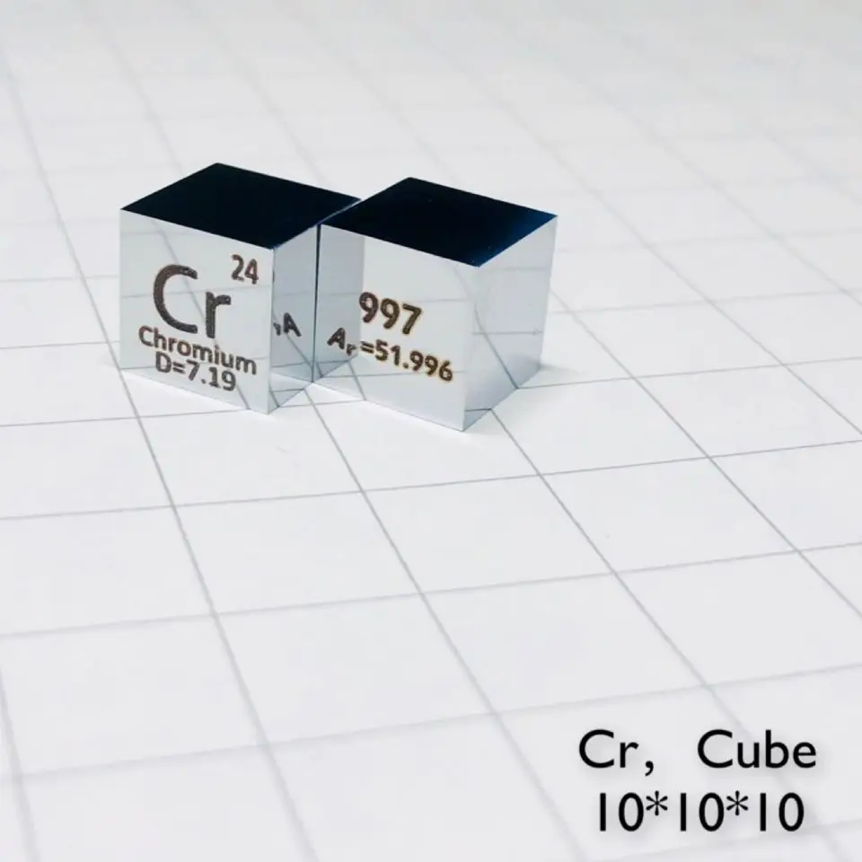 

Хромированная Cr Периодическая таблица Cube 99.7% Чистая длина 10 мм Вес 7,3 г