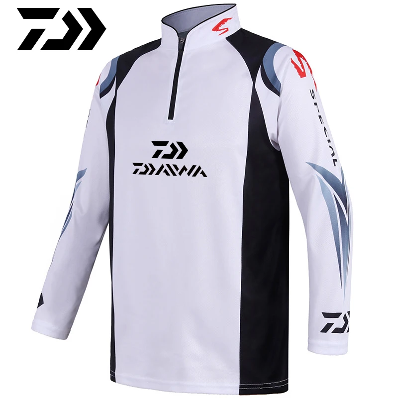 

2021 Daiwa Fishing Shirts Fishing Shirts Long Sleeve Hooded Fishing Clothing Sports Breathable Quick Dry Jacket Camiseta Pesca